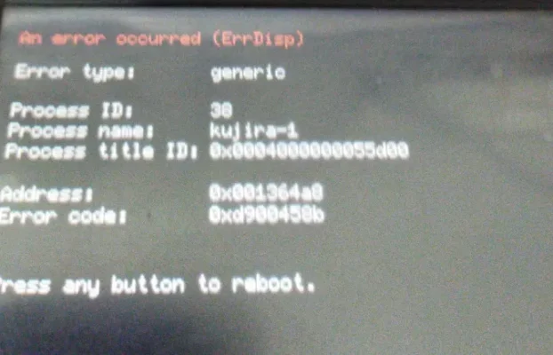 ErrDisp kujira-1, o que é e como resolver